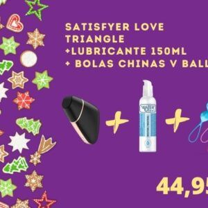 Satisfyer Love Triangle + Lubricante a base de agua 150ml + Bolas Chinas